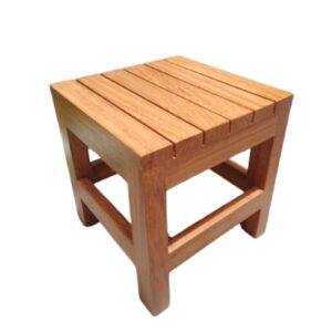 Banquito de madera Alpina Multiuso marron