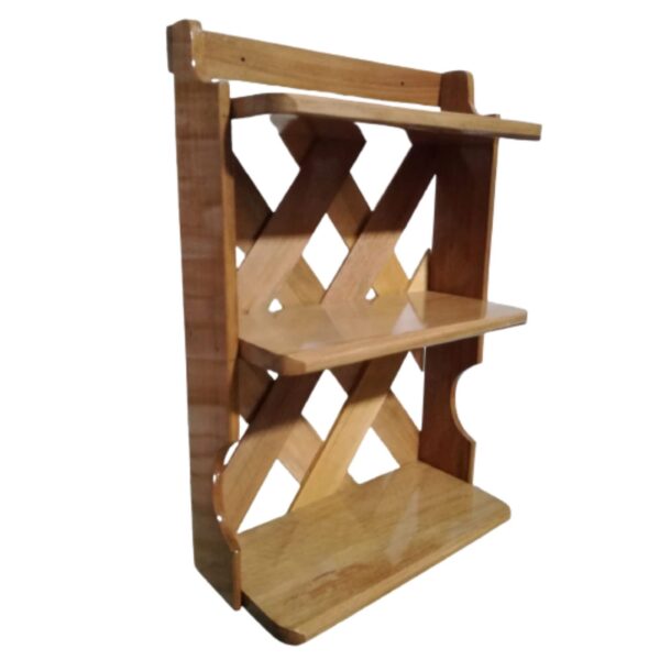 Repisa multiusos ZenWalnut de madera 3 niveles natural - Imagen 2