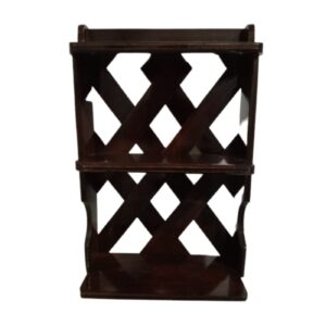 Repisa multiusos ZenWalnut de madera 3 niveles marron