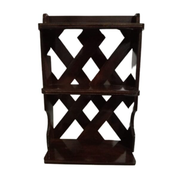 Repisa multiusos ZenWalnut de madera 3 niveles marron