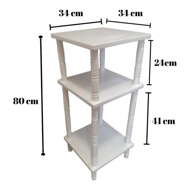 Mesa Auxiliar Tunner En Madera Tonillo Blanco - Imagen 2