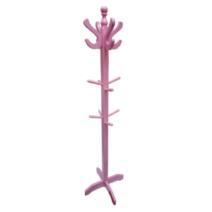 Percheros de Pie Madera Colgador de Ropa en Madera Rosa