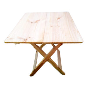 Mesa Plegable Sala O Jardin Woodflex Cuadrada En pino laqueado 60X80cm