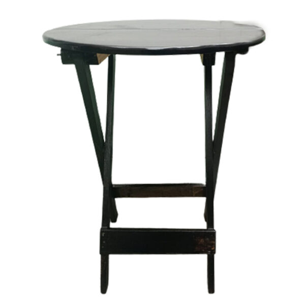 Mesa Plegable Sala O Jardin Woodflex Redondo En  Marron 60X80cm - Imagen 4