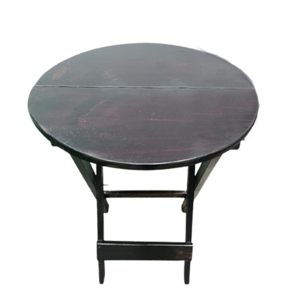 Mesa Plegable Sala O Jardin Woodflex Redondo En  Marron 60X80cm - Imagen 3