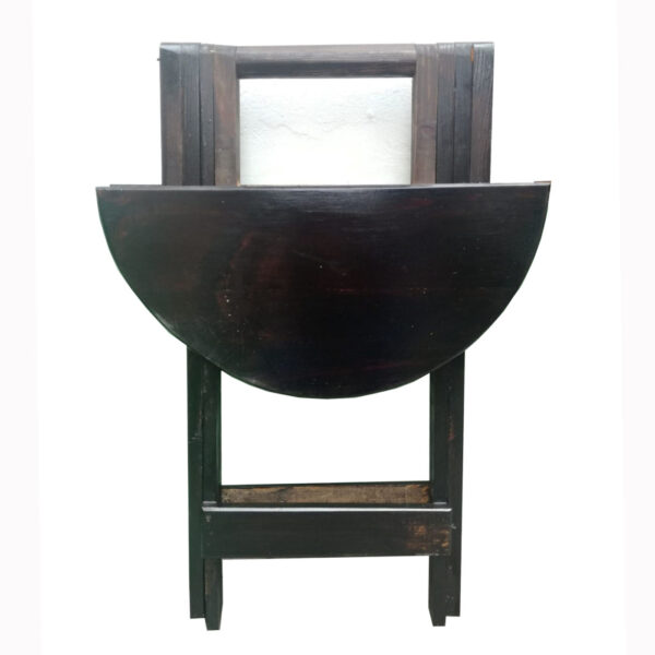 Mesa Plegable Sala O Jardin Woodflex Redondo En  Marron 60X80cm - Imagen 2