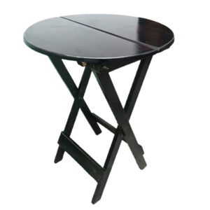 Mesa Plegable Sala O Jardin Woodflex Redondo En  Marron 60X80cm