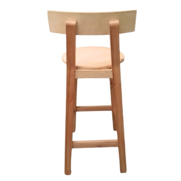Silla bar alta de madera pino natural laqueada - Imagen 3