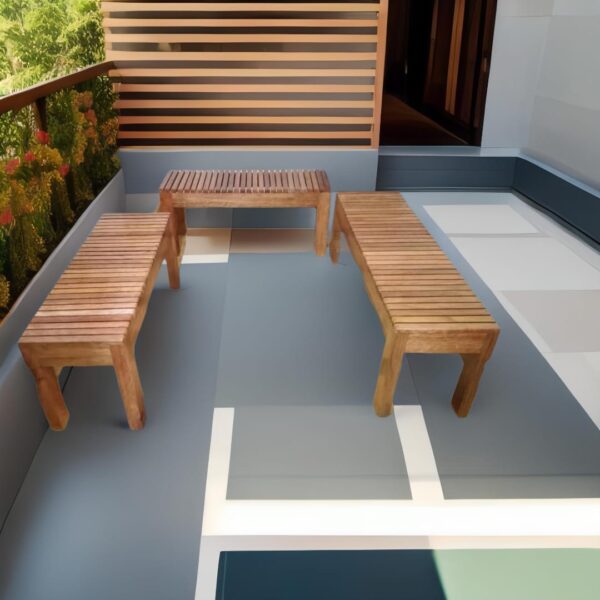 Set de Terraza Banca DELTTA en Madera Tornillo Silla de Terraza Jardin