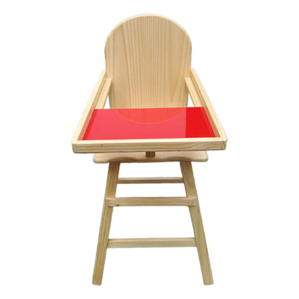 Silla de Comer para Bebés Booster Bandeja Desplegable Rojo - Imagen 2