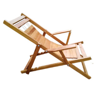 Silla  de playa piscina reclinable en madera terraza  perezosa natural