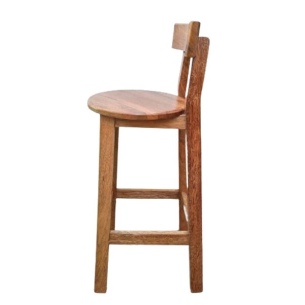Silla bar alta de madera tornillo caramelo laqueada - Imagen 2