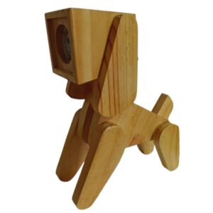Lampara de Perrito en madera pino