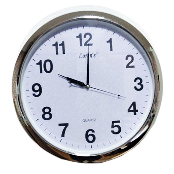 Reloj De Pared Analogico Redondo Mediano 40cm Plateado
