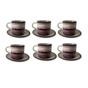 Tazas Aceitunadas LiverPool de losa con platicos 6 unidades