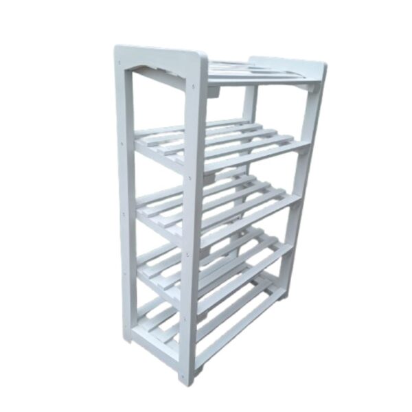 Zapatera abierta Club Net en madera Blanco - Imagen 3