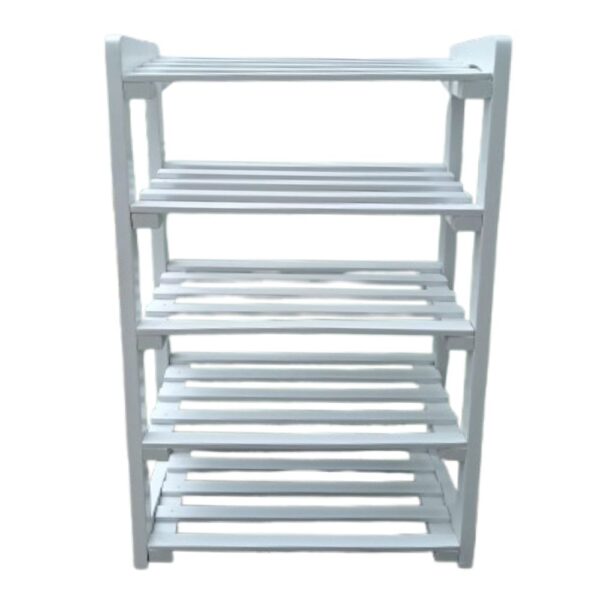 Zapatera abierta Club Net en madera Blanco - Imagen 4