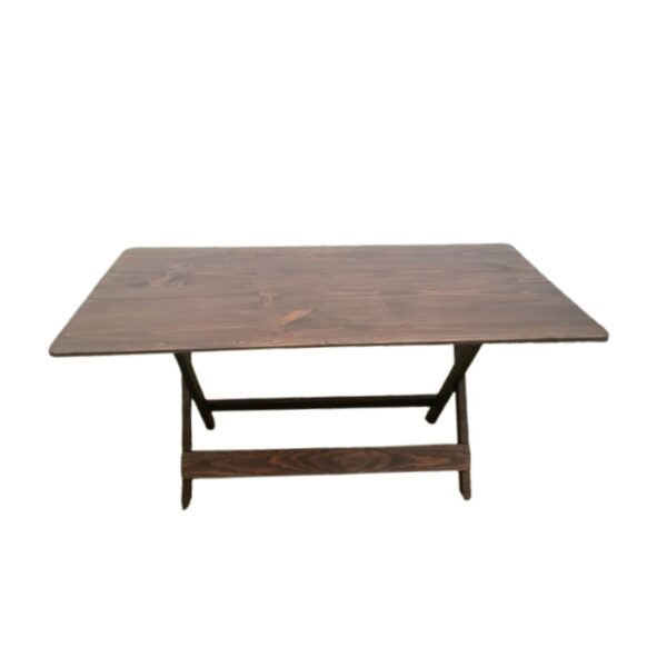 Mesa plegable premier 1.80 mts x 80cm en marron rustico - Imagen 4