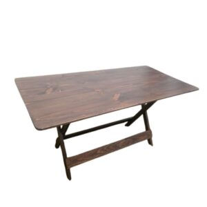 Mesa plegable premier 1.80 mts x 80cm en marron rustico
