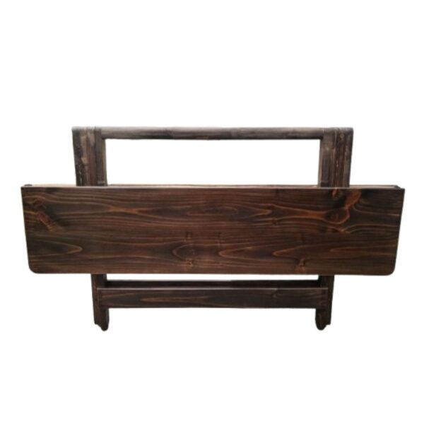 Mesa plegable premier 1.80 mts x 80cm en marron rustico - Imagen 2