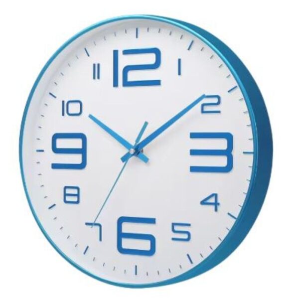 Reloj de Pared Elegante Color Celeste 29cm – Ideal para Oficinas, Clínicas y Consultorios - Imagen 3