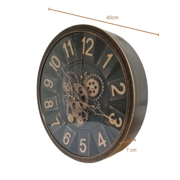 Reloj de Pared Mecatrónico Color Oro Viejo y fabuloso con Estilo Clásico - Imagen 4