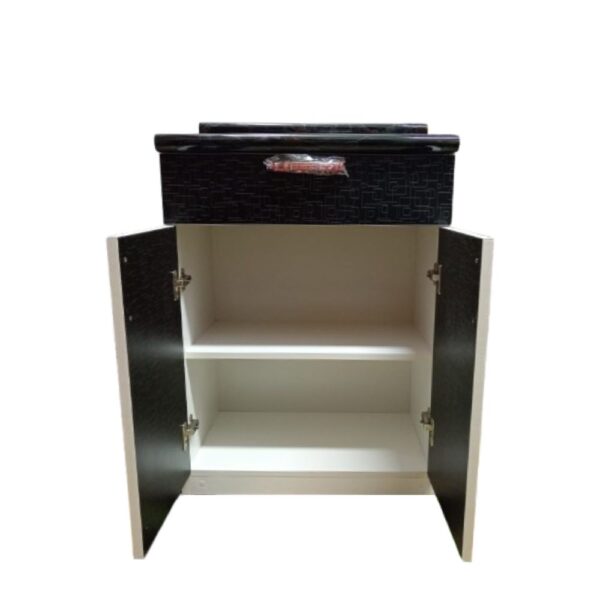 Repostero Alacena Mueble de Cocina Griego Negro en Melamina – 95x60x40 cm - Imagen 5
