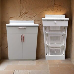 verdulero y repostero blanco