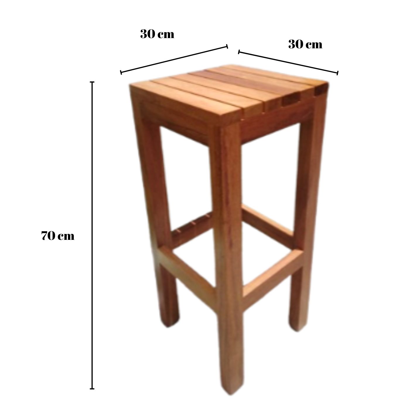 Banco Alto Noruega de Madera Tornillo – 70 cm - Imagen 4
