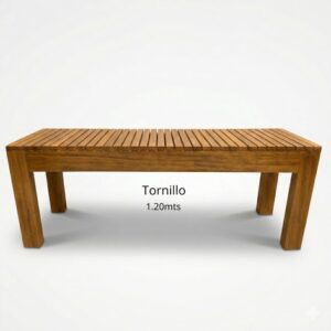 Banca en madera tornillo 1.20mts en caramelo