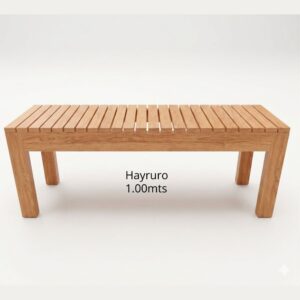 Banca de Madera Huaruro 100 cm – Conocido para Jardín y Terraza