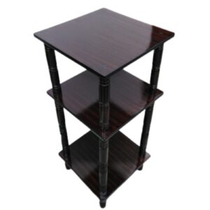Mesa Lateral Alta Multiuso de Madera Color Marrón 80 cm Organizador Decorativo