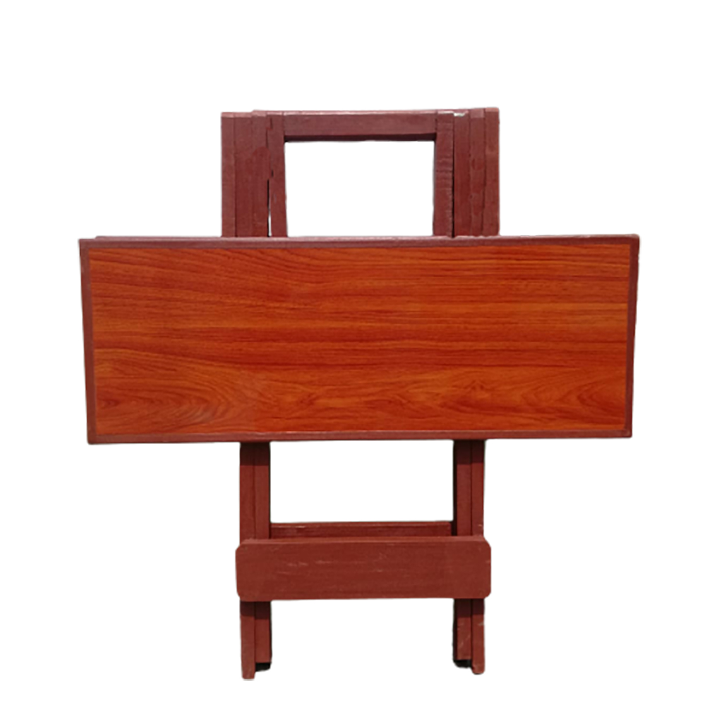 Mesa comedor plegable parrillera en madera caoba - Imagen 4