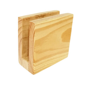 Servilletero de Madera Pino Natural para Mesa – Diseño Compacto 10 x 10 cm
