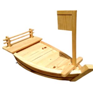 Barco de Madera para Sushi y Mariscos – Bandeja Decorativa de Presentación