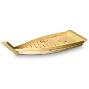 Badeja Barco para Sushi y Comida Marina en madera