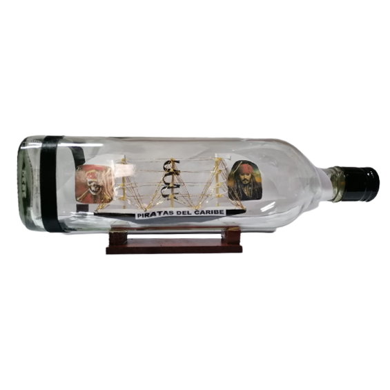 Botella decorativa de Piratas del Caribe