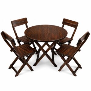 Juego de Comedor Plegable Jovi Plus Redondo – Elegancia que Transforma tus Espacios