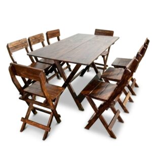 juego de comedor de terraza plegable Plus 8 sillas