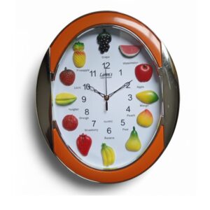 Reloj de Pared de frutas Ovalado | Decoración de Cocina Moderna