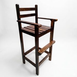 Silla de comer para niños de Madera de Pino – Color Marron