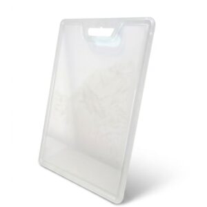 Tabla de cocina para Picar Semi Transparente Blanca 44.5 x 29.7 cm – Resistente y Fácil de Limpiar