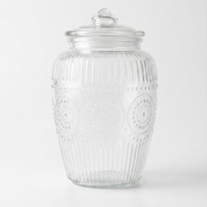 Contenedor Canister de Vidrio Labrado con Tapa Hermética Burkingan II 2000 ml